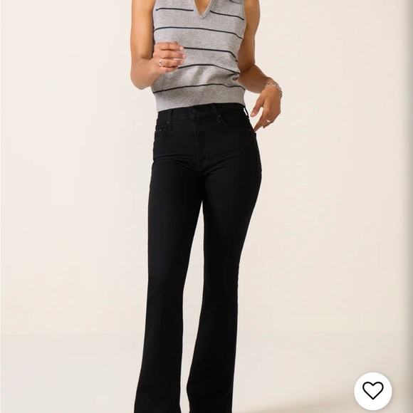Evereve Denim - MOTHER The Weekender ‘Nighty Night’ Mid Rise Flare black denim Size 30 *BNWT*